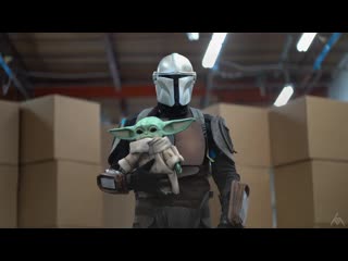 professional stuntmen filmed a duel in the spirit of the mandalorian