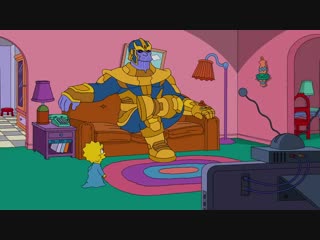 thanos visits the simpsons