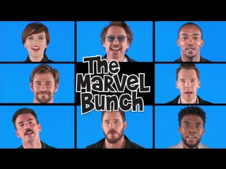 avengers: infinity war cast singing «the marvel bunch»